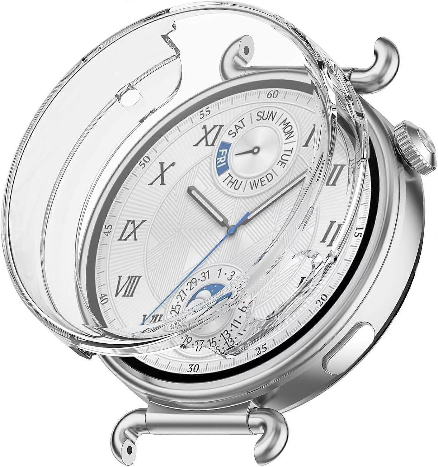 Case with Screen Protector for Huawei Watch GT 6 41mm, Clear TPU Shockproof Scratchproof Cover