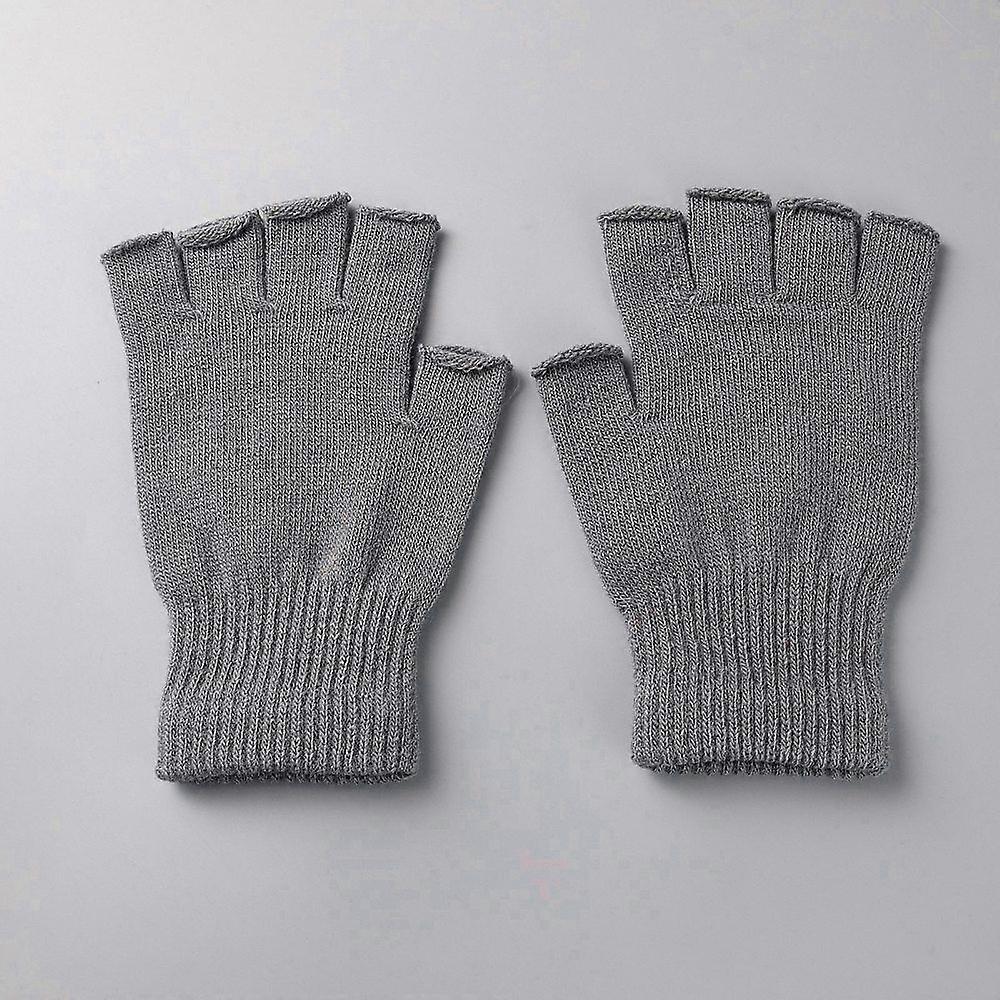 Polyester Fingerless Gloves Silver 185x135x14.5mm