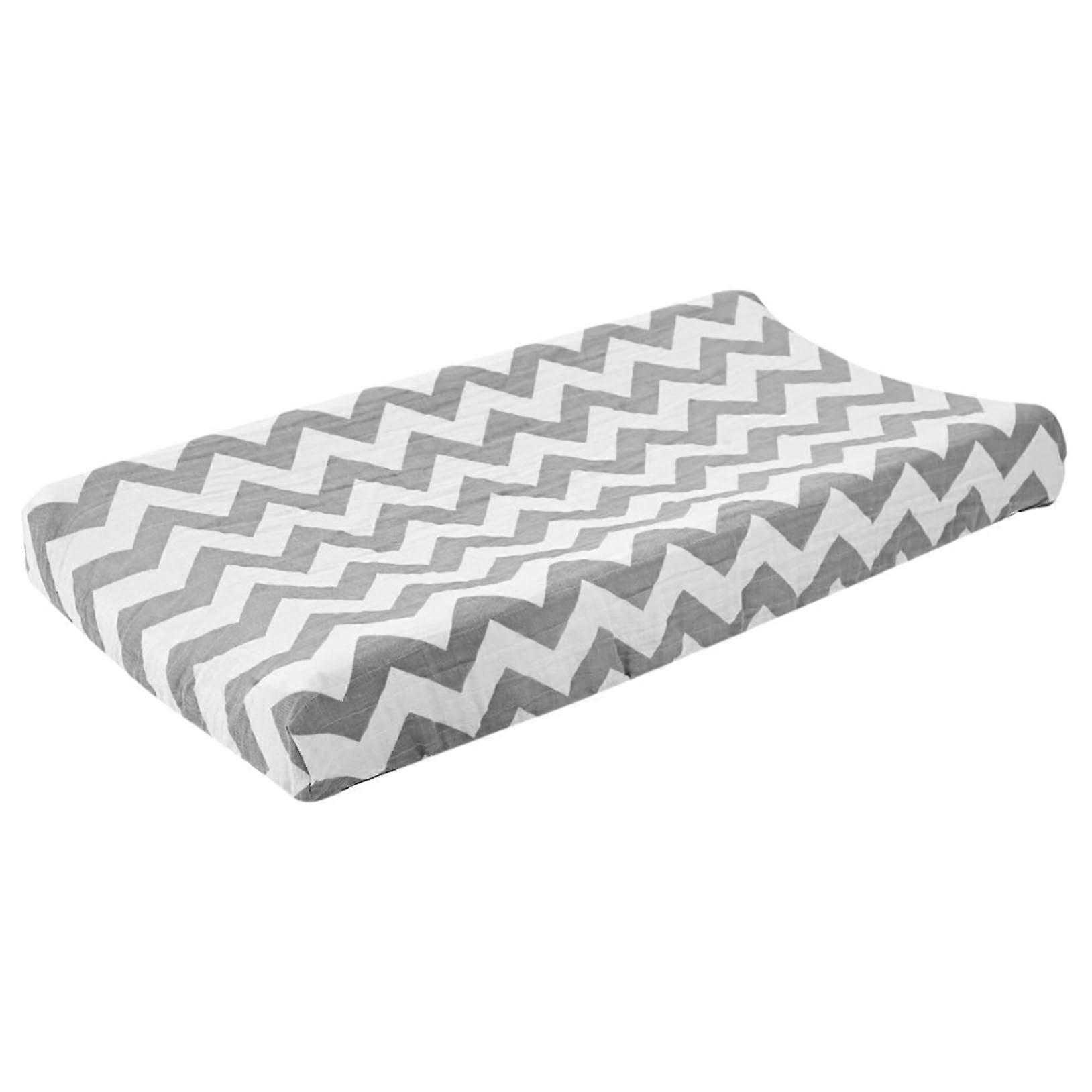 Changing Pad Cover Soft Washable Breathable Elastic Fit for Newborn Care with Wave Pattern