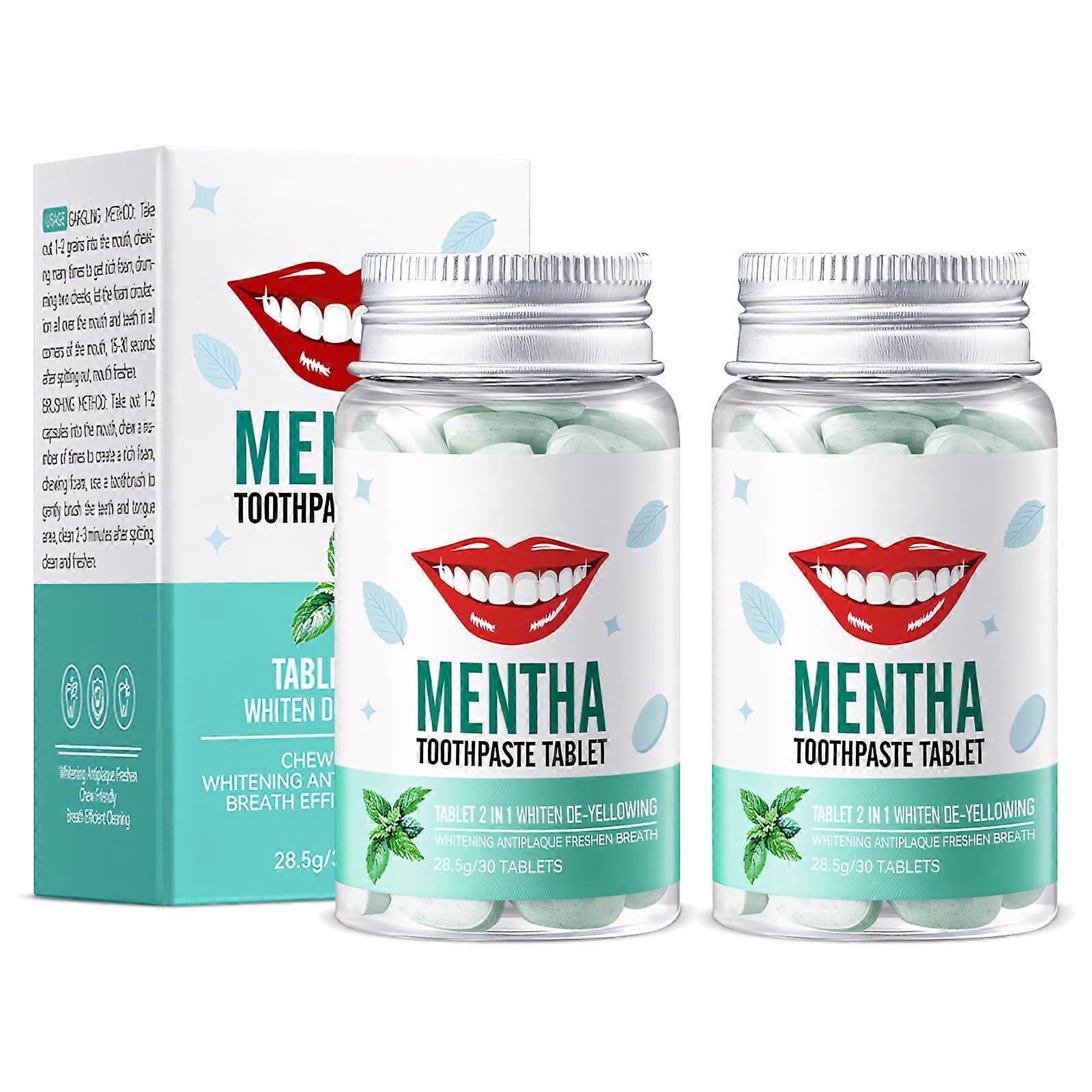 Mint Nano Hydroxyapatite Toothpaste Tablets Fluoride Chewable Travel Set for Sensitive Teeth