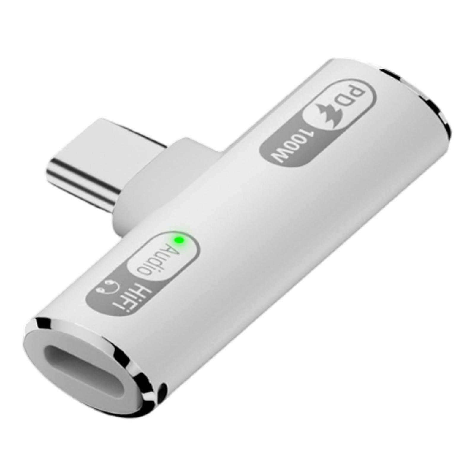 USB C PD 100W Fast Charging Adapter with  Sound Quality for Multiple Devices White