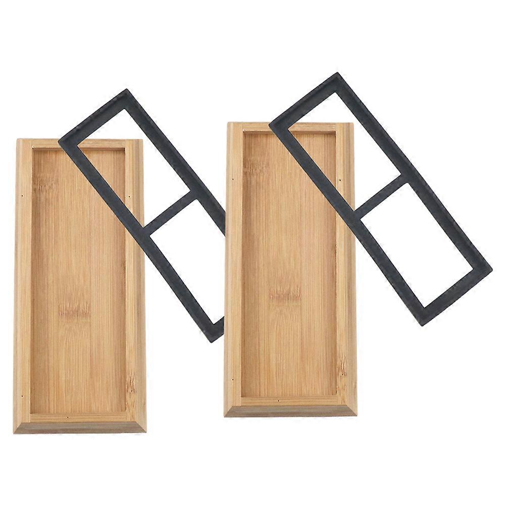 Whetstone Base Bamboo Sharpening Stone Holder for Home Use 2Sets