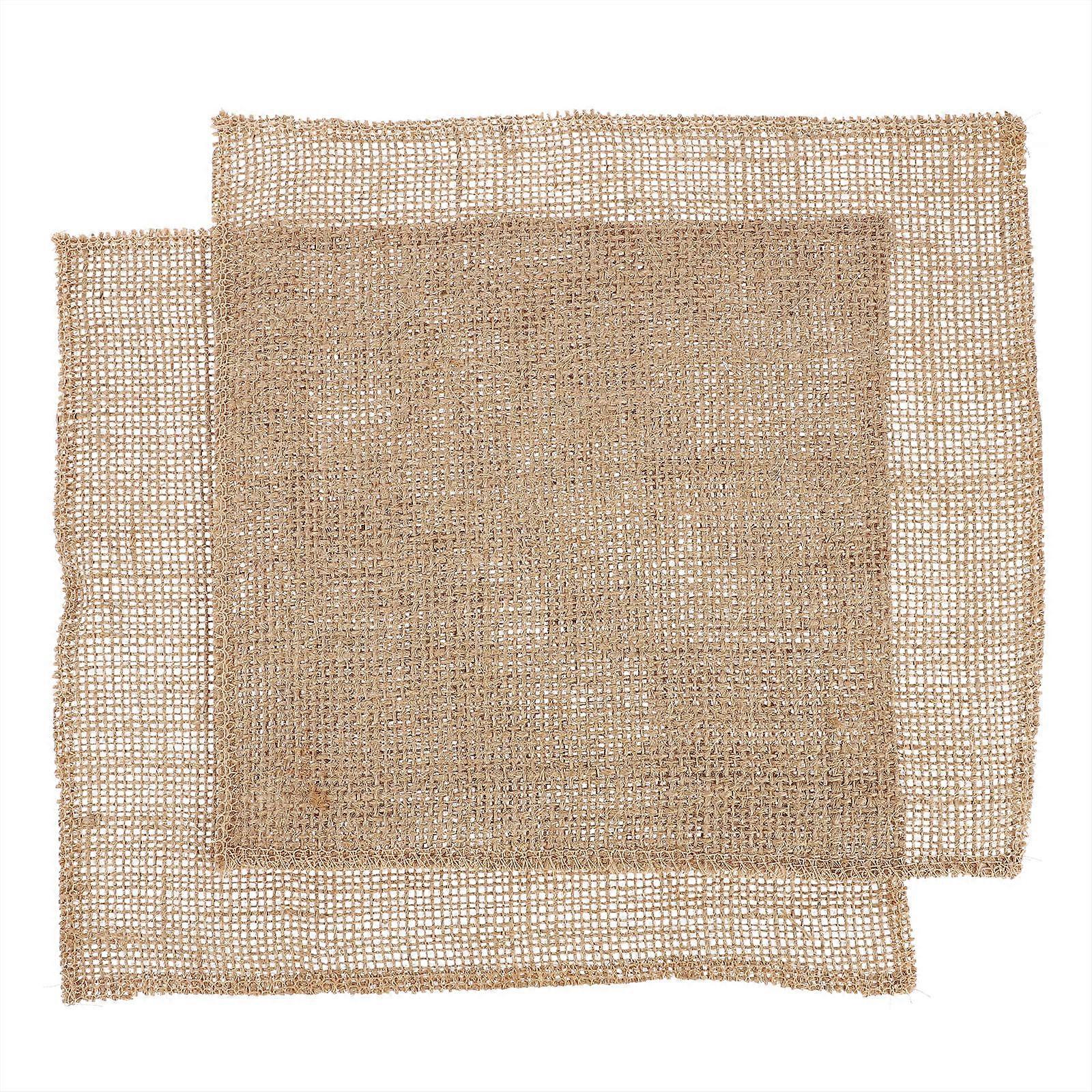 Linen Dining Table Placemat for Decor 2Pcs Light Brown Set