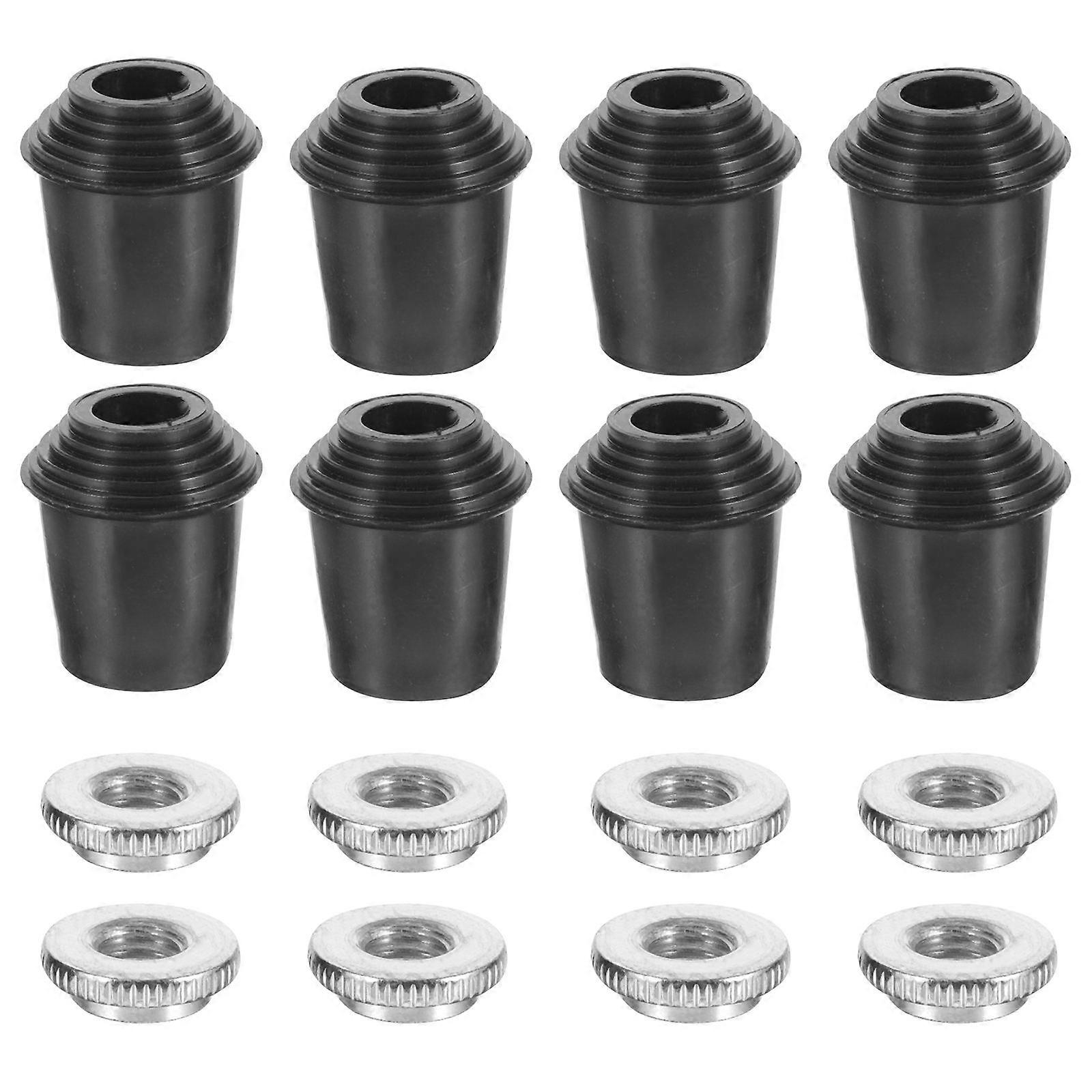 Bass Drum Sleeves Rubber Sleeve Replacement for Drum Set 8Sets Black Material