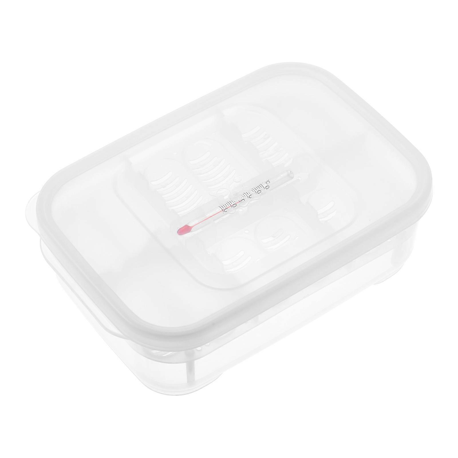 Reptile with Thermometer for Egg Hatching 12-Grid Transparent Breeding Box