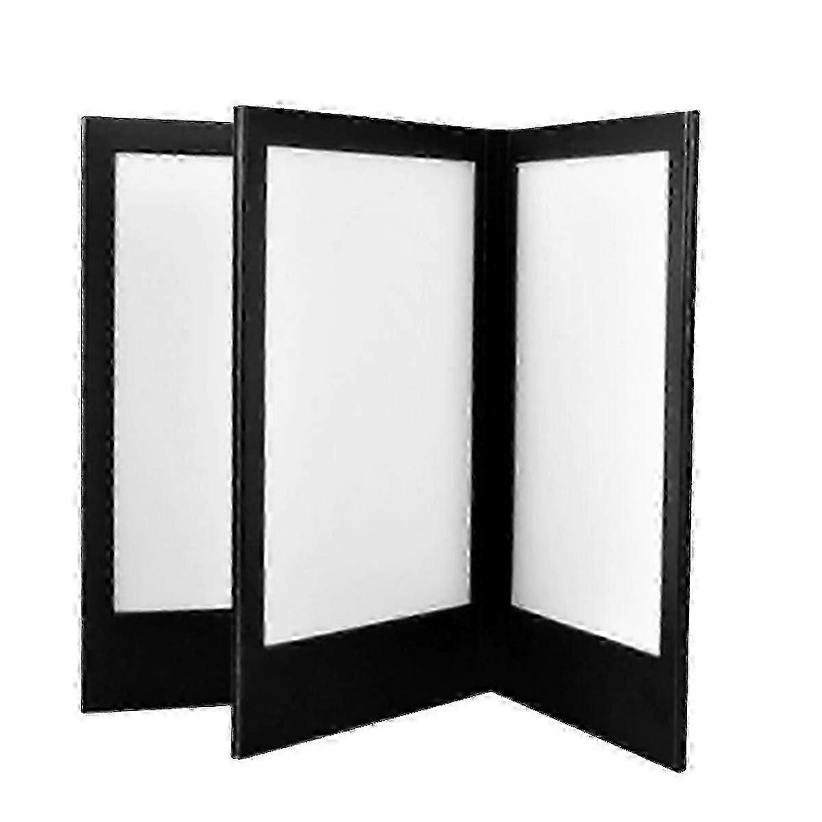 Rechargeable LED Menu Book PU Leather Display Three Pages Light