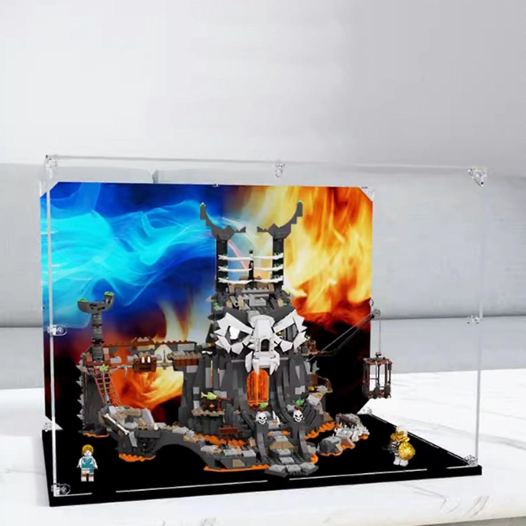 Display Case Acrylic Box for  71722 Skeleton Wizard Dungeon Dustproof Clear Showcase