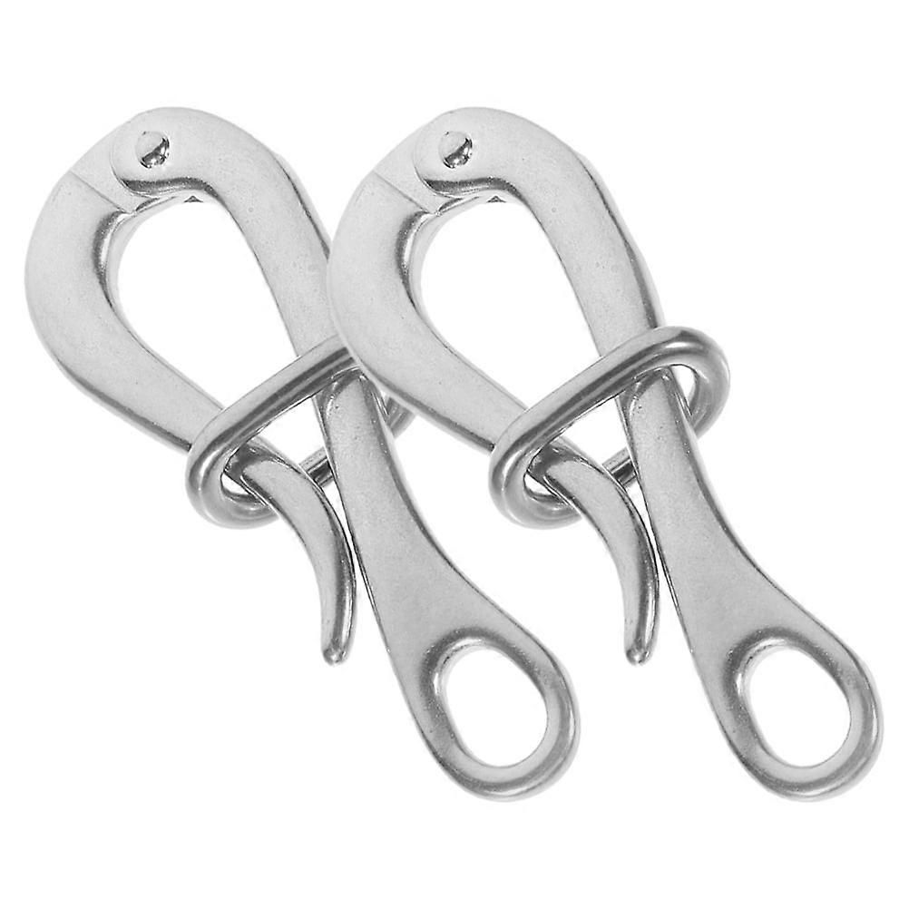 2 Pcs Hooks Heavy Duty Practical Boat Release Silver