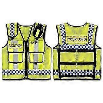 Police Reflective Vest High Visibility with Multiple Pockets for Construction Night Workers