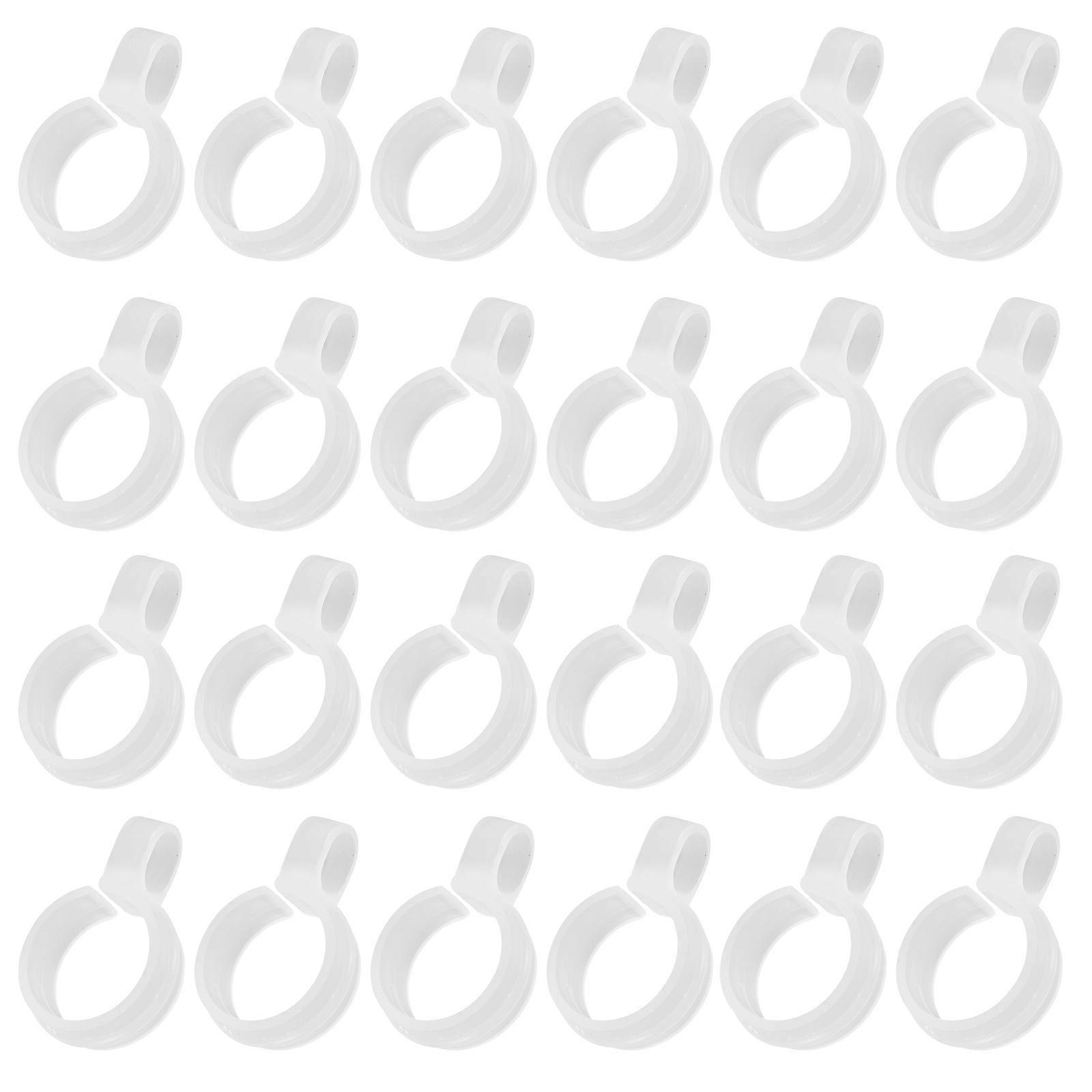 Plastic Laundry Rack Windproof Hook Fixing Buckle 50Pcs White Clips