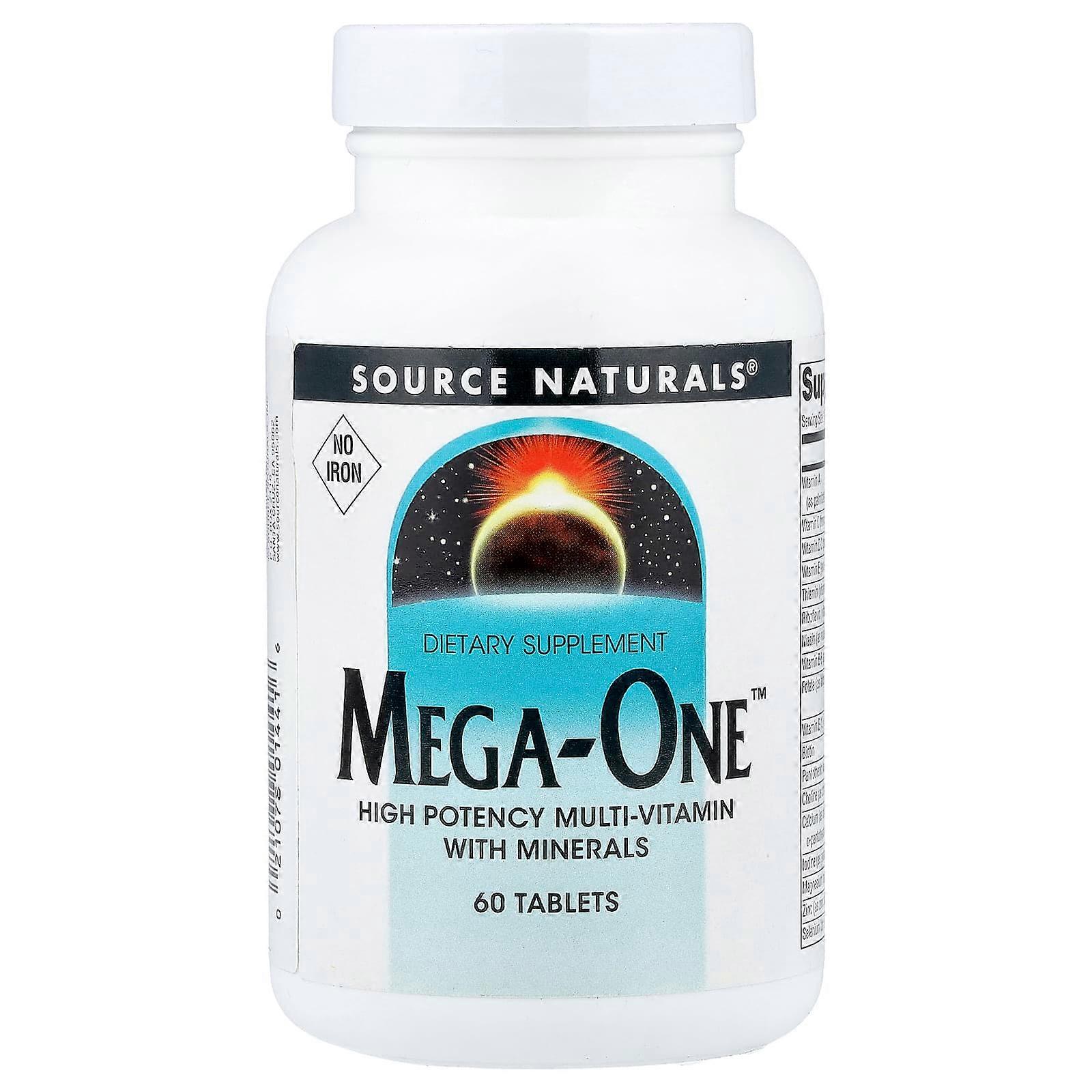 Source Naturals, Mega-One, No Iron, 60 Tablets