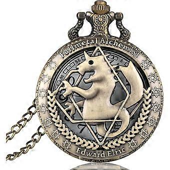 Taschenuhr Vintage Animate Muster Taschenuhr mit Kette Hollow Fob Uhren