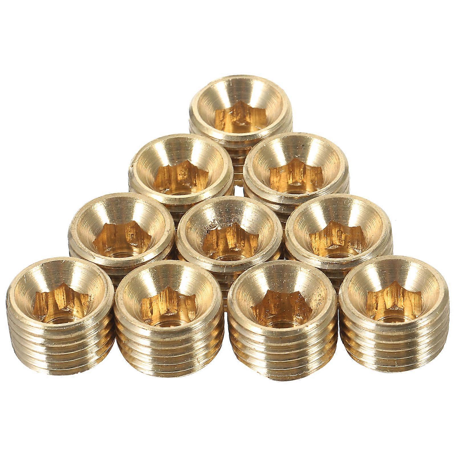 10pcs Pipe Plug 1/4 Npt Plug Pipe Plug Fitting Hose End Cap Pipe Adapter Connector