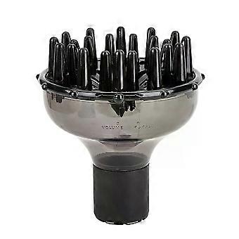Difusor universal para secador de cabelo em formato de funil, compatível com cabelos cacheados e ondulados naturais.