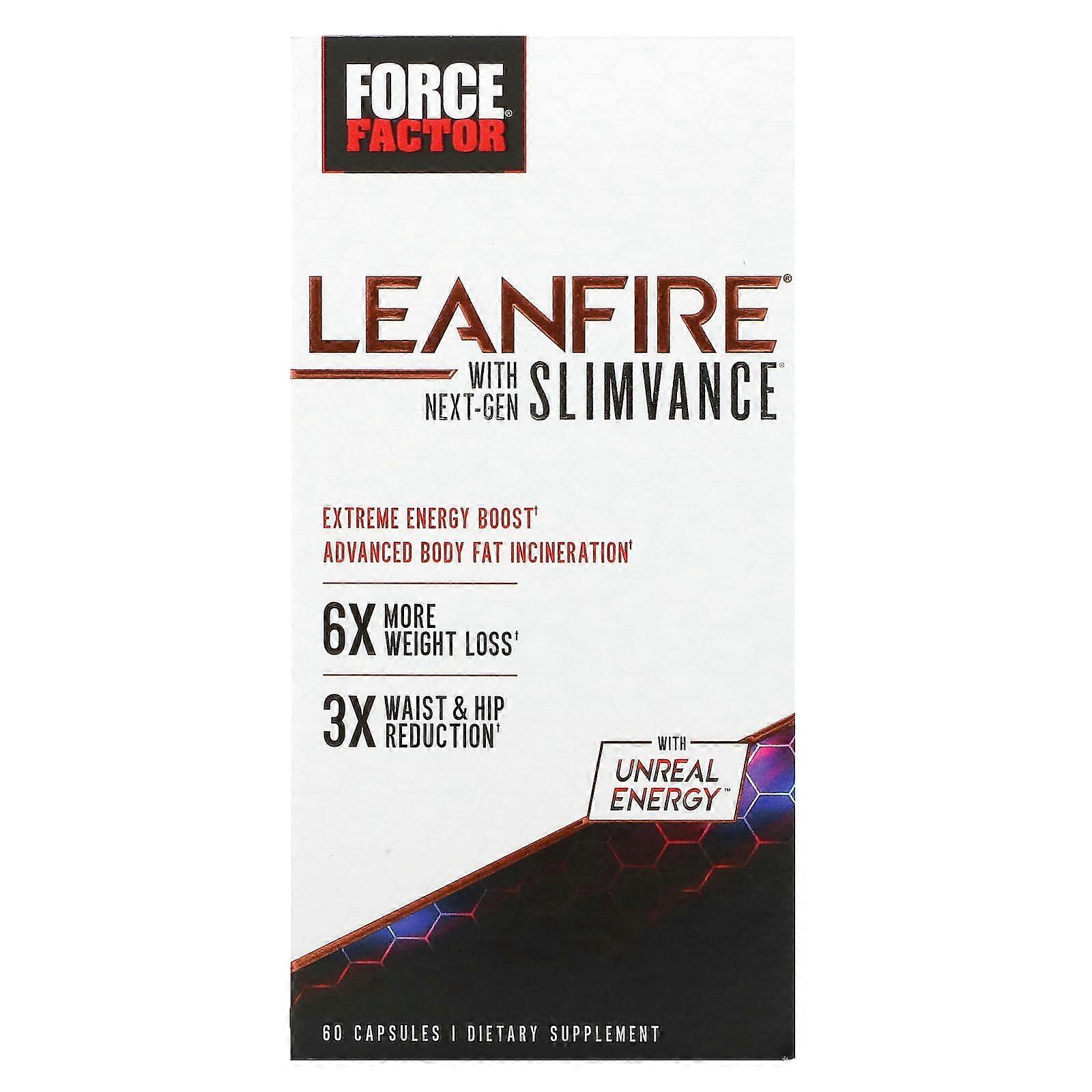 Force Factor, LeanFire® with Next-Gen Slimvance®, 60 Vegetable Capsules