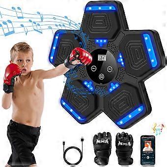 Musik-Boxmaschine für Erwachsene und Kinder – Intelligente Boxmaschine mit Boxhandschuhen, Wandbox-Schlagpolster für Zuhause, Büro, Fitnessstudio (Verbesserte Version)
