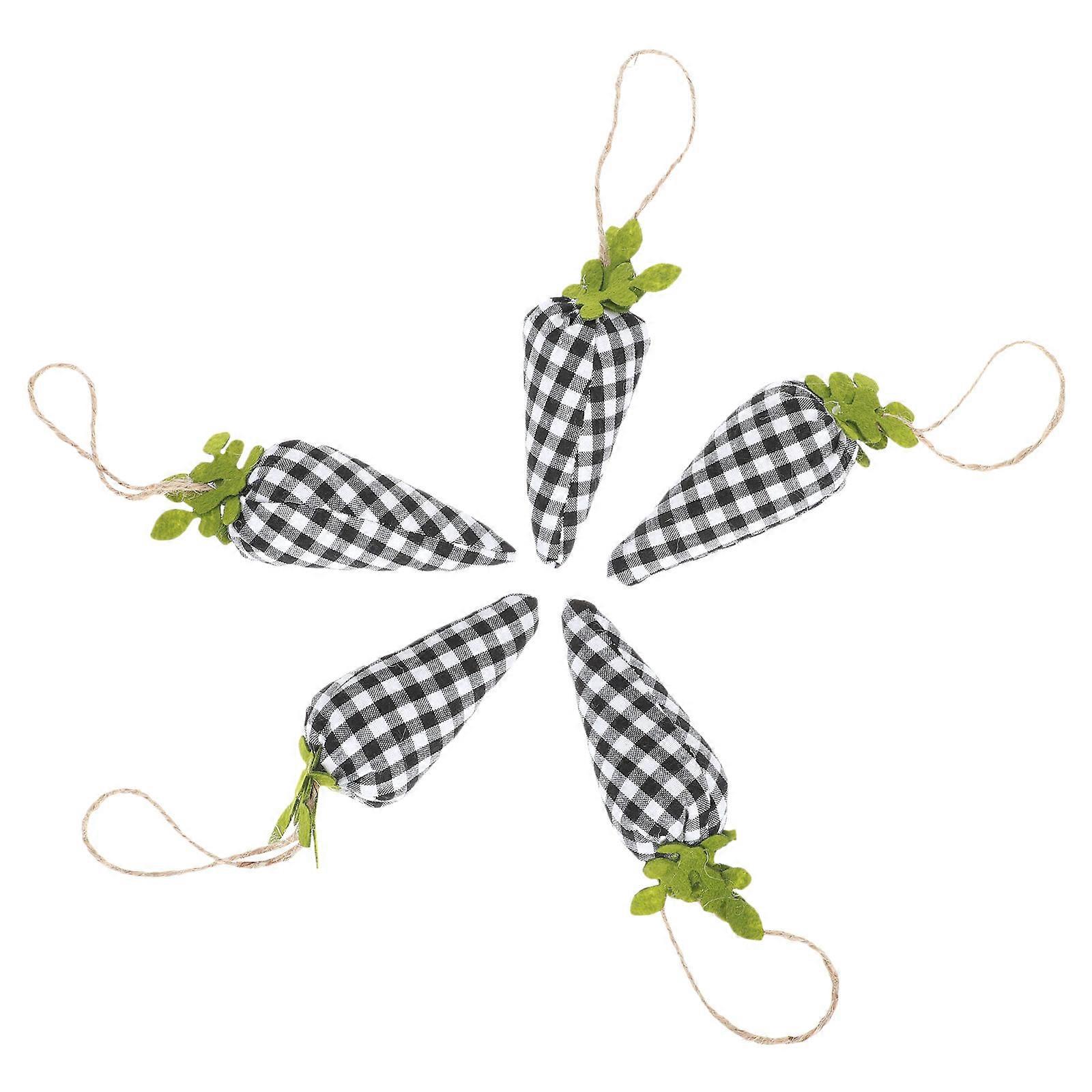 Simulation Carrot Decor Easter Cloth Craft for Decor 5Pcs Pack