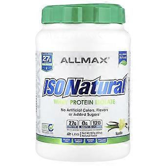 ALLMAX, ISONatural™, Whey Protein Isolate, Vanilla, 2 lbs (907 g)
