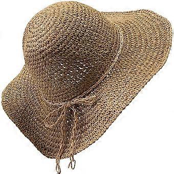 Womens Fashion Summer Straw hat Sun hat Folding Travel Beach Cap