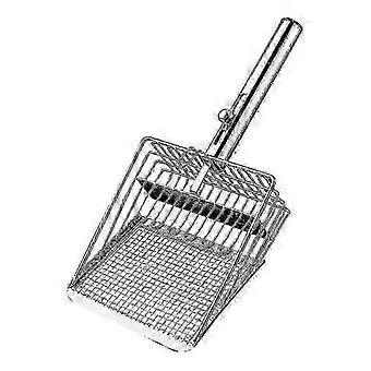 Kattesandskje i rustfritt stål med langt håndtak, dyp spade for effektiv avføringssiling, x