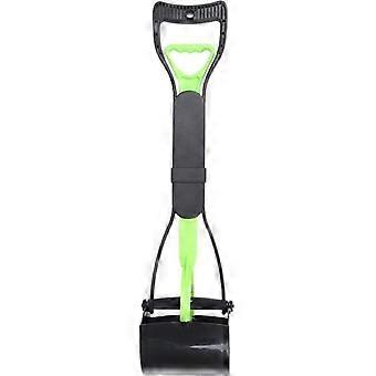 FUROKOY Long Jaw Poop Scoop Pet Pooper Long Handle Jaw Poop Scoop Clean Pick Up Dog Cat Waste Picker Green+Black