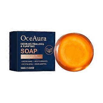 Persimmon Soap for Aging Odor: Purifying & Odor-Neutralizing for Old People Smell with Tea Tree Oil - Deodorizing Body Odor Bar for Adults & Seniors 1