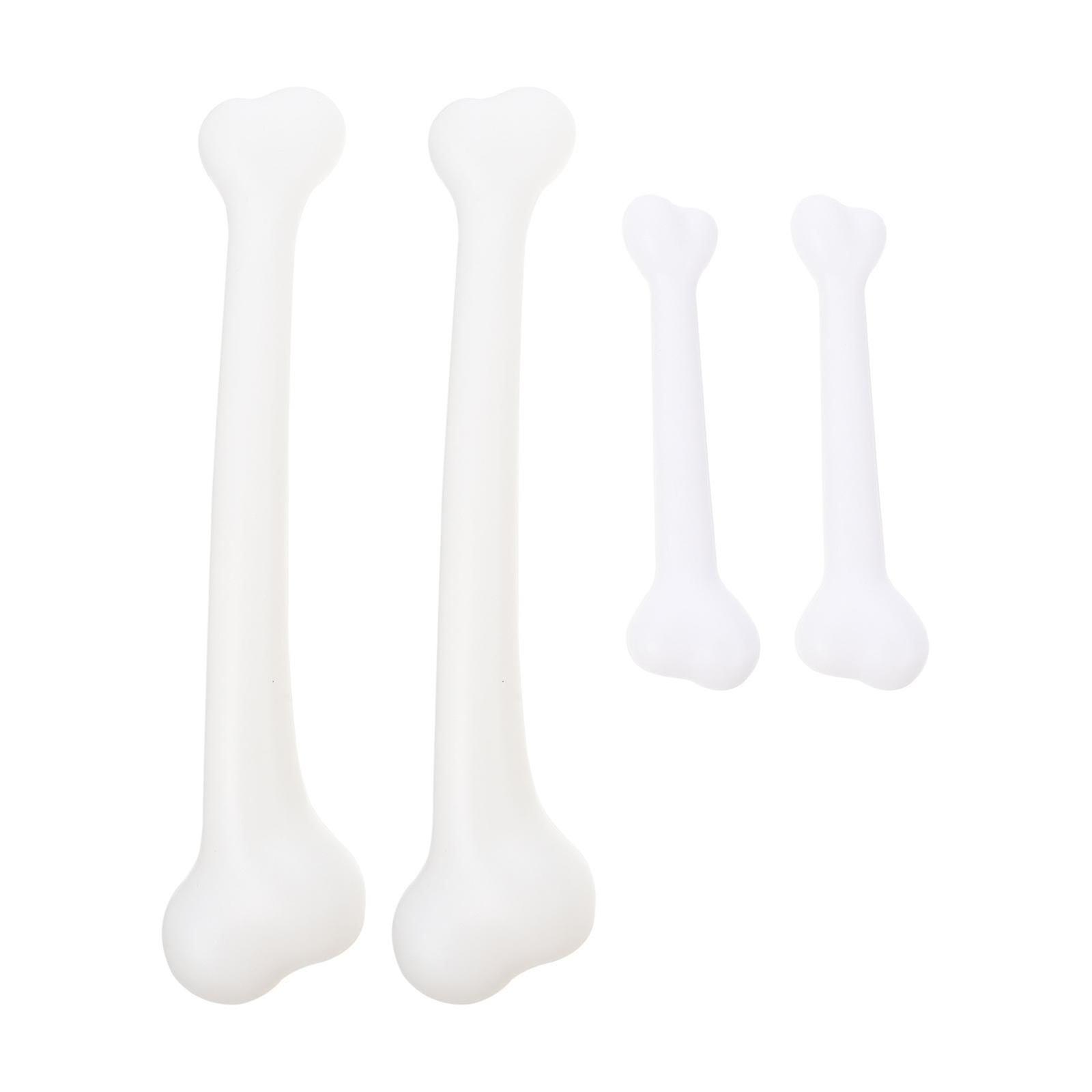 4pcs Halloween Bones Props Simulative Human Skeleton Bones Plastic Bones Model