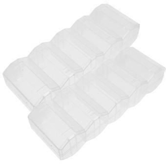 Transparent Poker Chip Case Plastic Organizer for Storage 2Pcs Pack