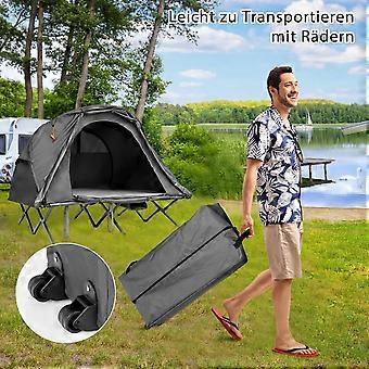 4 in 1 hiking tent set for 2 people with cover and mattress 194 x 146 x 160 cm gray