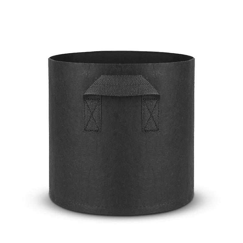 バッグを育てる ファブリック ハンドル付き植物用スマートポット バンドル3パックブラック