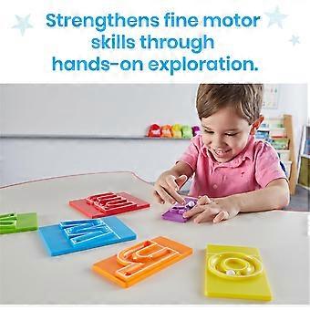 Back To School Lowercase Letter Marble Tracing Toy, Preschool Handwriting Training Aid, Kids Early Learning Alphabet Educational Play Supply