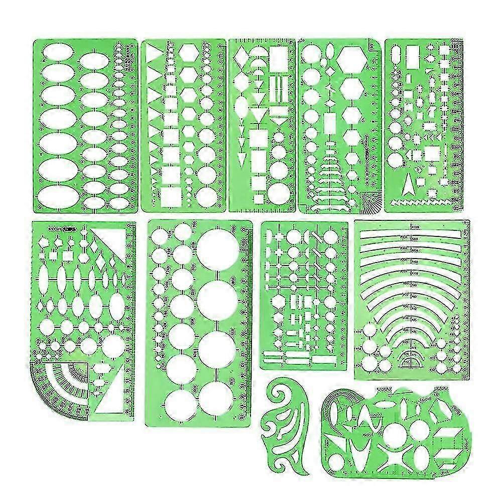 Circle Templates Measuring Geometry Ruler Plastic Geometric Drawing