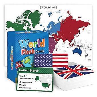 World Flags Flashcards 245 Country-Flags Cards Game Educational Games for Kids Adults