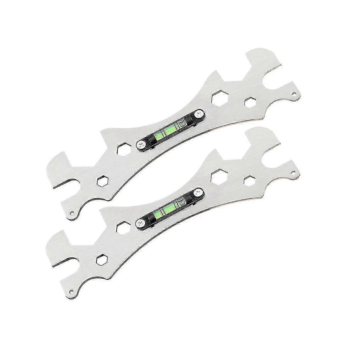 2Pcs Multifunction Shower Faucet Wrench Tool with Horizontal Scale for Installation