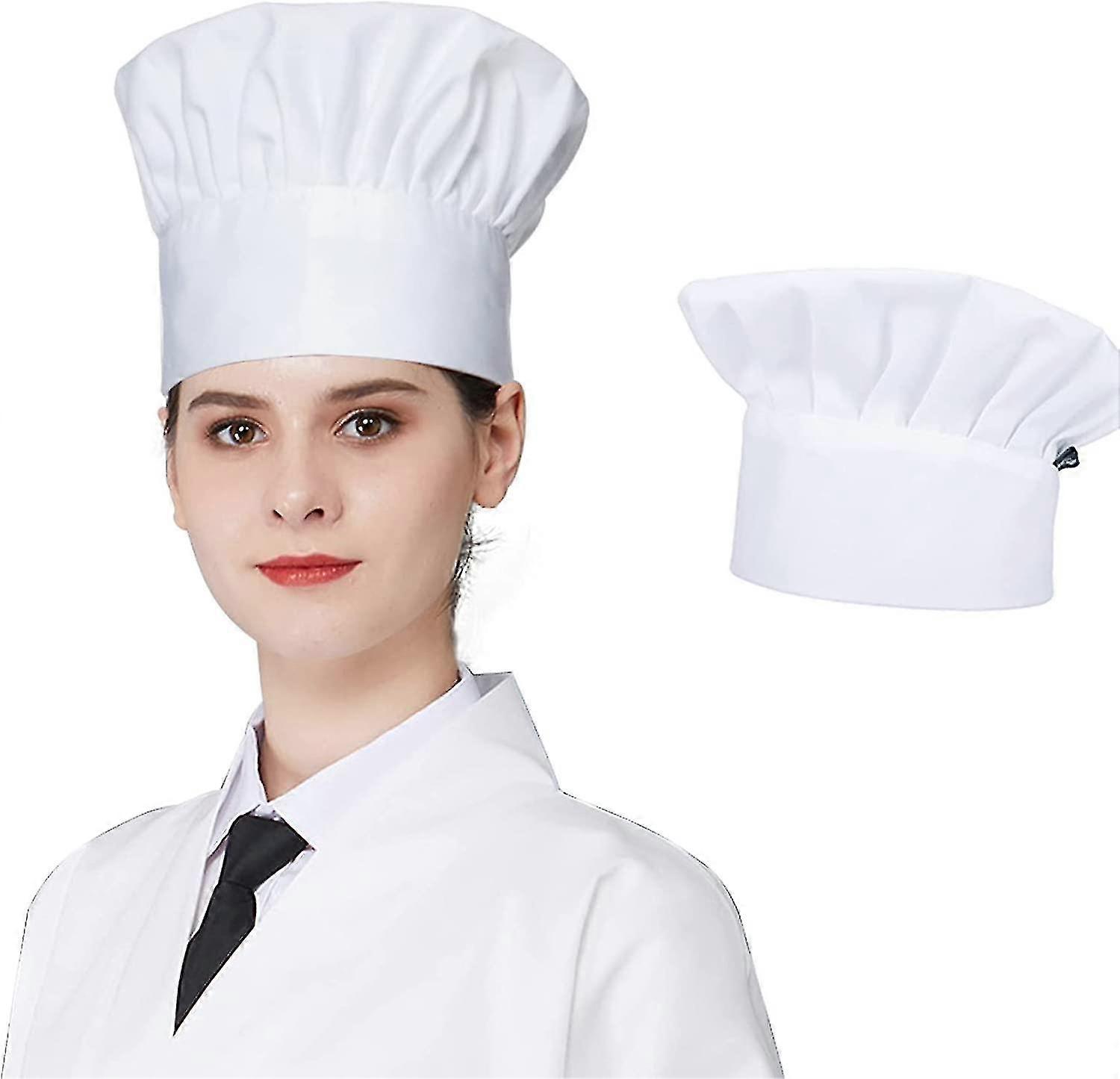 2 Pcs Chef Adjustable Cooking Hat
