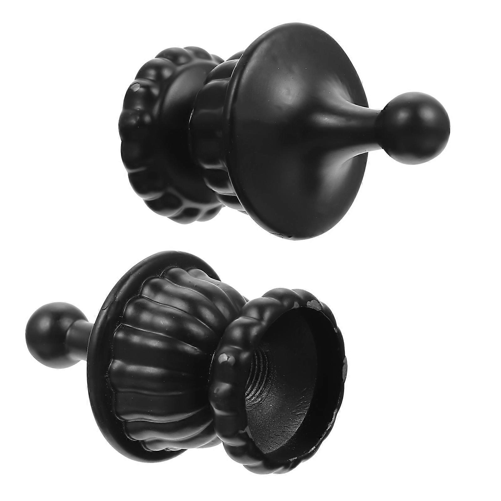 Embout de lampe de table en alliage de zinc noir pour une décoration de lampe élégante (lot de 2)