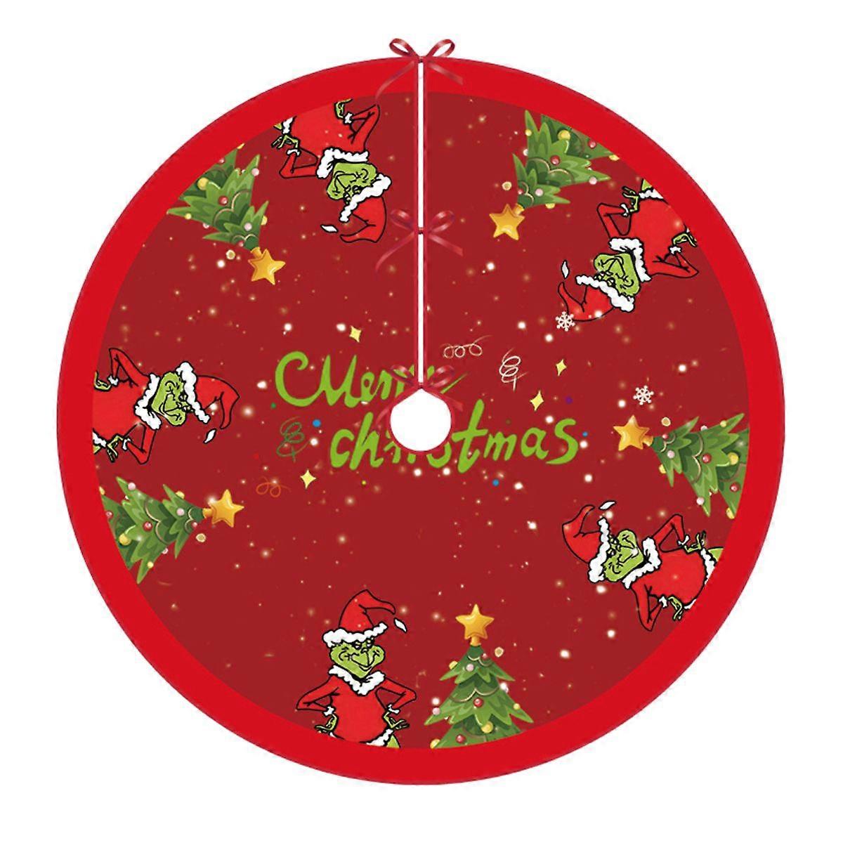 Durable Polyester Elf Design Christmas Tree Skirt