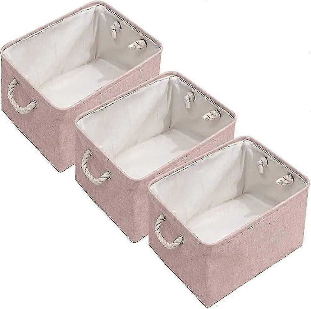 Foldable Storage Box Linen Fabric Folding Storage Basket Gift