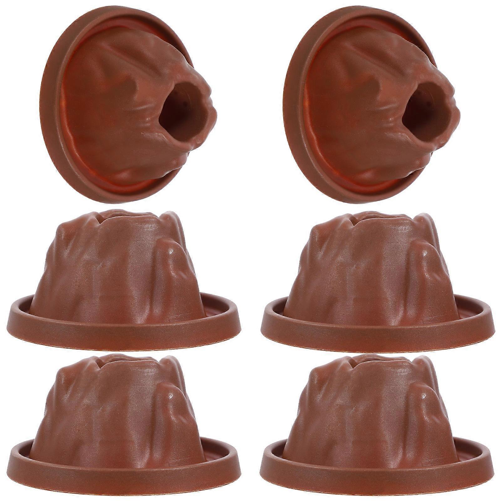 Coffee Small Volcano Model for Decoration 6Pcs Plastic DIY Science Project