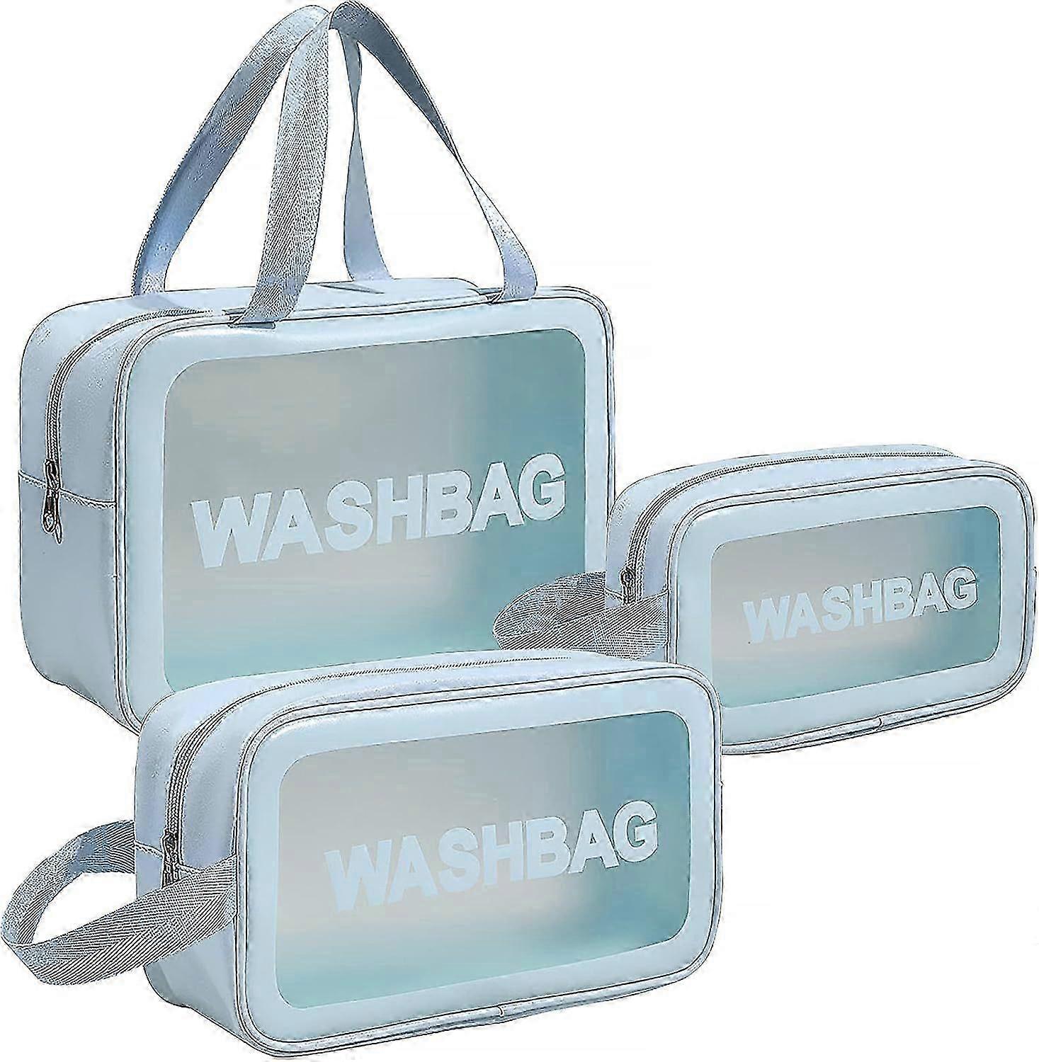 PVC Clear Toiletry Bag Set 3 Sizes