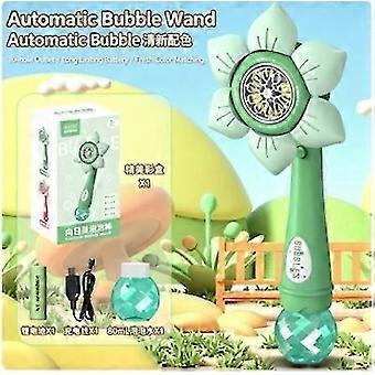 Bubble Machine Automatic Sunflower Shape Handheld with Light for Toddlers Indoor Outdoor Play