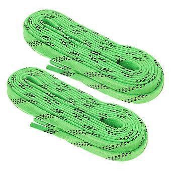 Hockey Skate Laces Long Ice Hockey Shoelaces for Durable Use 6Pairs Green