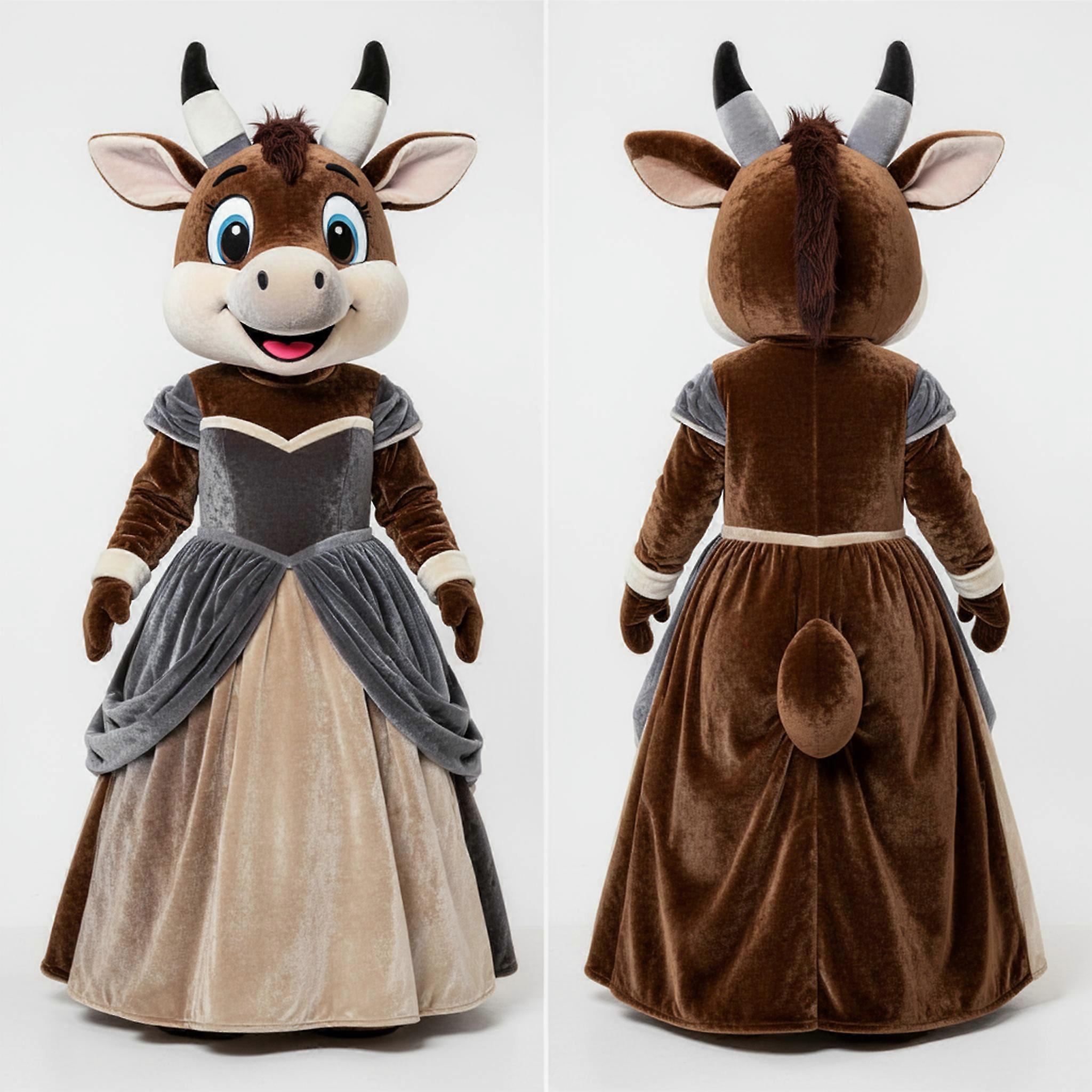 MASTICOT Velvety Brown Gentle Okapi Mascot