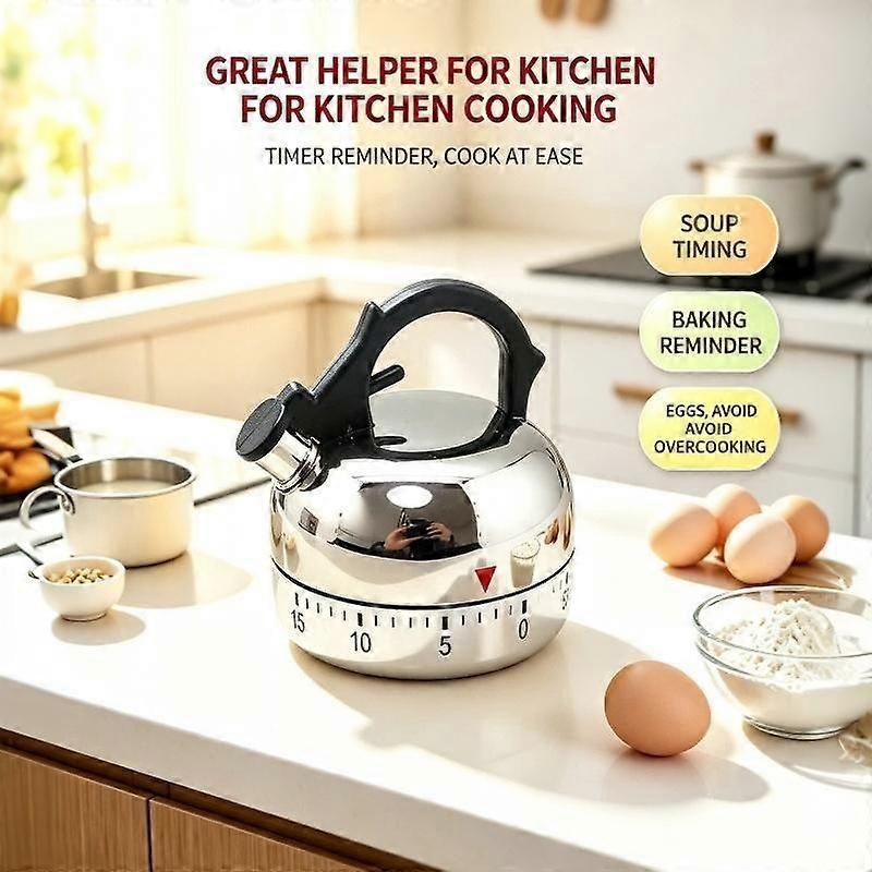 Fruit-Shaped Mechanical Countdown Alarm Clock High Accuracy Timing for Kitchen Cooking Exam Simulation Timing