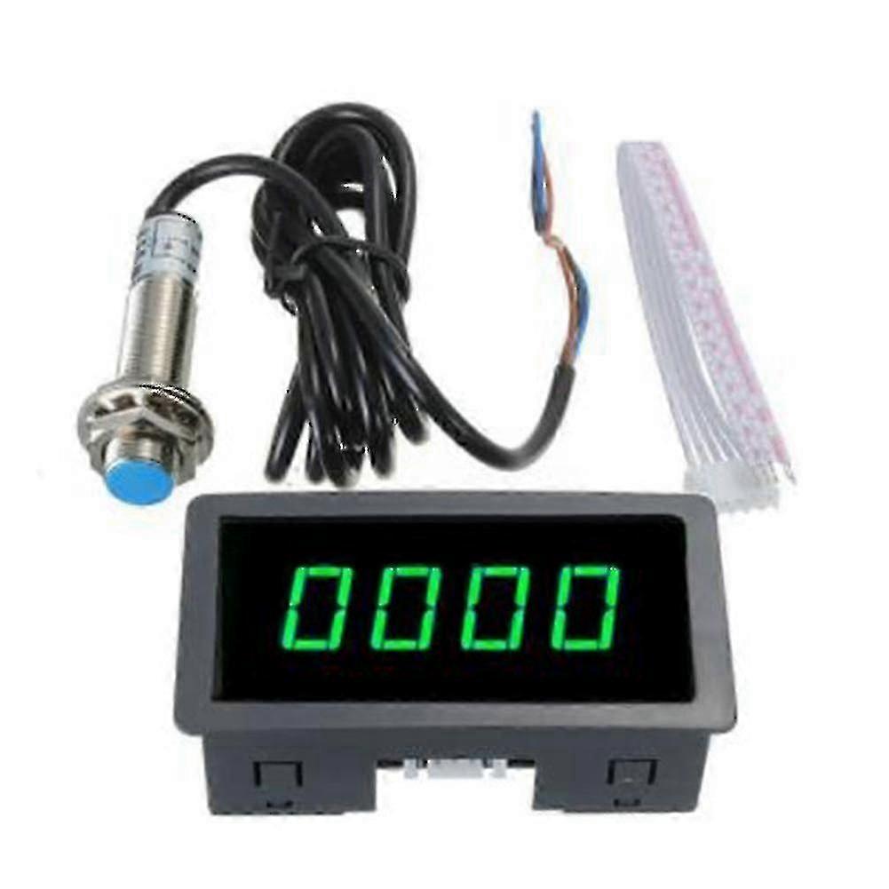 A Digital Tachometer with Hall Proximity Switch Sensor NPN 4 LED Display
