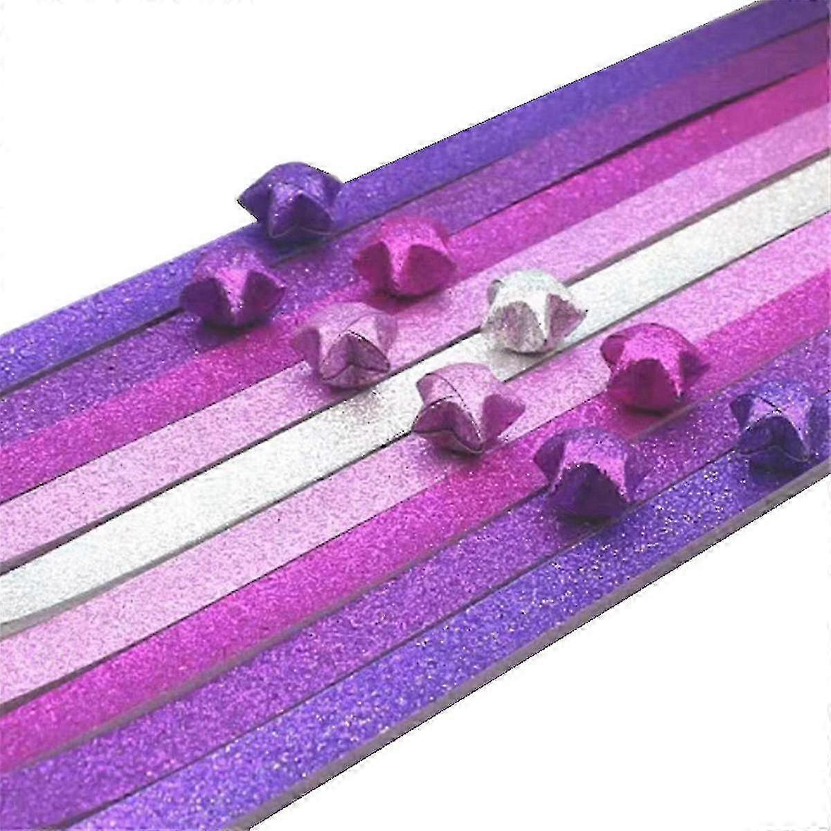 520 Sheets Purple Glitter Folding Paper