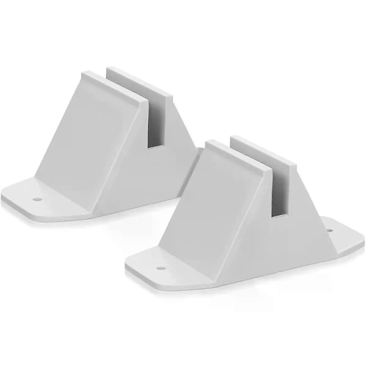 Fence Base Holder White Plastic for Small Fences, 2pcs