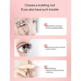 Elektrische Wimpernzange Wiederaufladbare intelligente temperaturgesteuerte Wimpernzange Langlebige Mini-Wimpernzange für Frauen Weiß