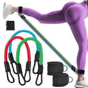 Women Ankle Resistance Bands with Cuffs Set, Workout Ankle Resistance Bands for Leg Butt Training Kickbacks Hip Gluteus Exercises_XY3