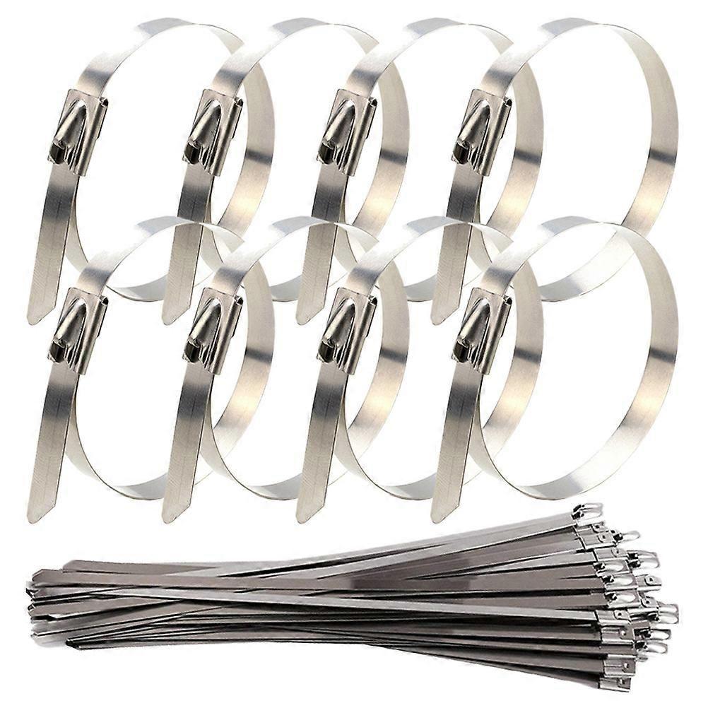 30-Pack Stainless Steel Zip Ties, Self-Locking Cable Ties, Multifunctional